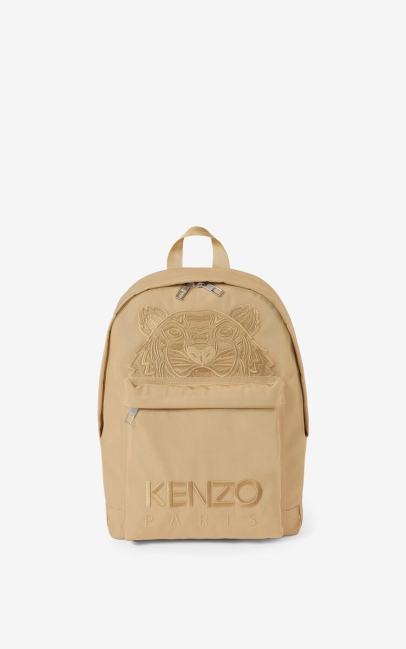 Kenzo Men Canvas Kampus Tiger Backpack Beige